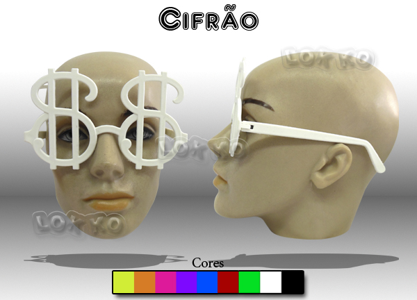 Óculos de festa cifrão